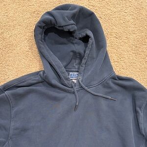 J. Crew Men's Navy Blue Hooded Sweatshirt